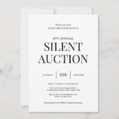 Minimalistische stille bedrijfsveiling in zwart-wi kaart (Voorkant)