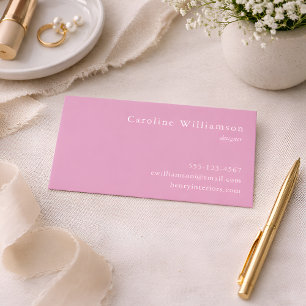 Minimalistische Stof Lavendel Elegant Professionee Visitekaartje