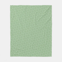 Minimalistische Stof met Sagekleurige Driehoekjes  Fleece Deken