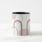 Minimalistische Stof Roze Abstracte Boog Mok (Midden)
