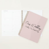 Minimalistische Stof Roze Huwelijk Planner (Display)