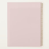Minimalistische Stof Roze Huwelijk Planner (Achterkant)