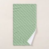 Minimalistische Stof Tiny Triangles in Saliegroen Bad Handdoek (Handdoek)