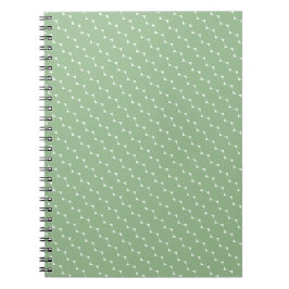 Minimalistische Stof Tiny Triangles in Saliegroen Notitieboek