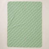 Minimalistische Stof Tiny Triangles in Saliegroen Sherpa Deken (Voorkant)