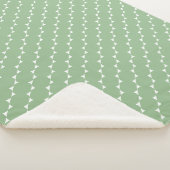 Minimalistische Stof Tiny Triangles in Saliegroen Sherpa Deken (3/4)