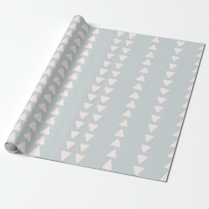 Minimalistische Stofblauwe en Roze Handgetekende D Cadeaupapier