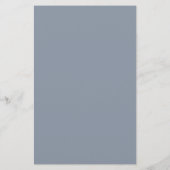 Minimalistische Stofblauwe Moderne Trouwmenu (Achterkant)