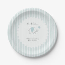 Minimalistische Stofblauwe Oh Baby Olifant Baby Sh