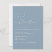 Minimalistische Stofblauwe Schrijfmachine Script T Kaart (Voorkant)
