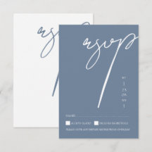 Minimalistische Stofblauwe Script Typografie Trouw