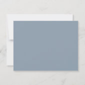 Minimalistische Stofblauwe Trouw Update Downsize Aankondiging (Achterkant)