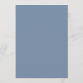 Minimalistische Stofblauwe Witte Bruidsdouche Kaart (Achterkant)