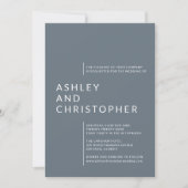 Minimalistische stoffige blauwe geïsoleerde namen  kaart (Voorkant)