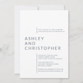 Minimalistische stoffige blauwe geïsoleerde namen kaart (Voorkant)