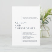 Minimalistische stoffige blauwe geïsoleerde namen kaart (Staand voorkant)