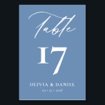 Minimalistische stoffige blauwe moderne bruiloft kaart<br><div class="desc">Verhoog uw huwelijksreceptie met onze minimalistische zwart-wit moderne huwelijkstafelnummers, een slanke en stijlvolle toevoeging die het moderne design naadloos combineert met tijdloze elegantie. Elk tabelnummer in dit collectie heeft een minimalistisch zwart-wit kleurenschema, wat verfijning en veelzijdigheid uitstraalt als aanvulling op elk huwelijksthema of kleurenpalet. Deze met precisie vervaardigde tabelnummers beschikken...</div>