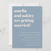 Minimalistische stoffige blauwe retro eenvoudige b kaart (Voorkant)