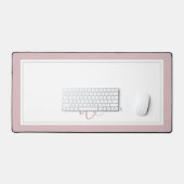 Minimalistische stoffige lila script twee rand mon bureaumat (Keyboard & Muis)