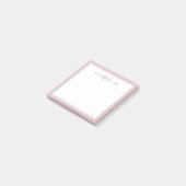 Minimalistische stoffige lila script twee rand mon post-it® notes (Schuin)