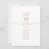 Minimalistische stoffige Roos bruiloft zitplaatsen (Voorkant)