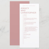 Minimalistische stoffige Roos geïsoleerde namen br Menu (Voorkant / Achterkant)