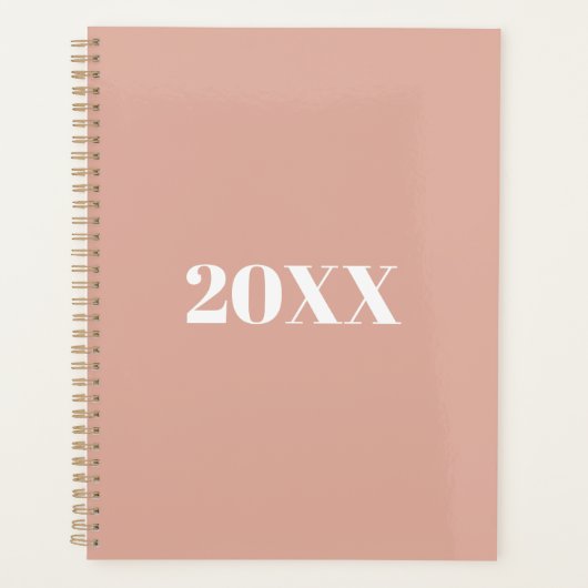 Minimalistische stoffige roze moderne typografie o planner (Voorkant)