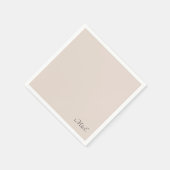 Minimalistische stoffige roze monogram bruiloft se servet (Hoek)