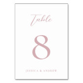 Minimalistische stoffige roze & witte eenvoudige b kaart (Achterkant)