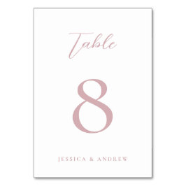 Minimalistische stoffige roze & witte eenvoudige b kaart