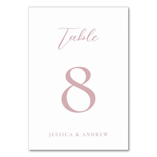 Minimalistische stoffige roze & witte eenvoudige b kaart (Voorkant)