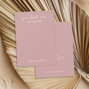 Minimalistische stoffige Rozen sieraden oorbel dis Visitekaartje