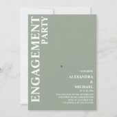 Minimalistische Stofige Saliegroene Tekst Gebaseer Kaart (Voorkant)