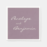 Minimalistische Stofrijke Paarse Pruim Script Trou