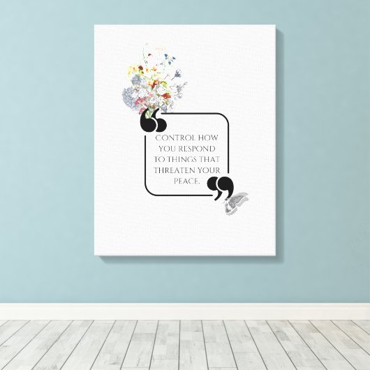 Minimalistische stoïcijnse innerlijke vrede geïllu canvas afdruk (Insitu (Houten vloer))