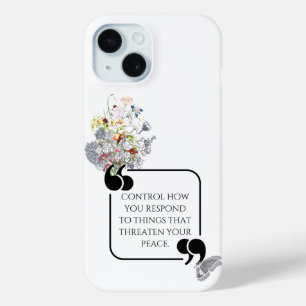 Minimalistische stoïcijnse innerlijke vrede geïllu iPhone 15 case