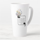 Minimalistische stoïcijnse innerlijke vrede geïllu latte mok (Rechterhoek)