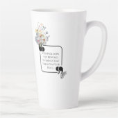 Minimalistische stoïcijnse innerlijke vrede geïllu latte mok (Rechts)