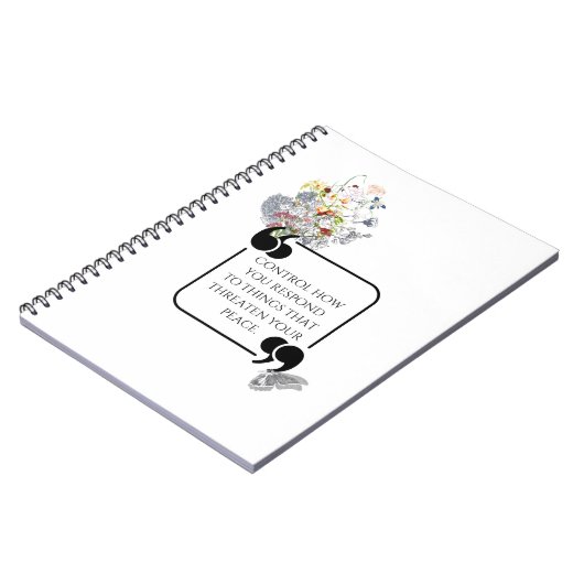 Minimalistische stoïcijnse innerlijke vrede geïllu notitieboek (Linkerzijde)