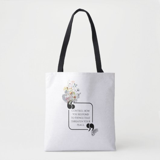 Minimalistische stoïcijnse innerlijke vrede geïllu tote bag (Voorkant)