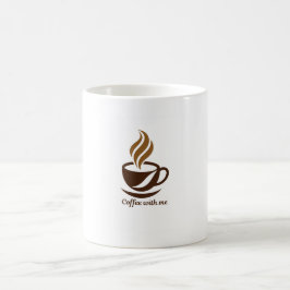 Minimalistische stoomkoffiekop Coffee With Me kera Koffiemok