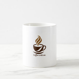 Minimalistische stoomkoffiekop Coffee With Me kera Koffiemok
