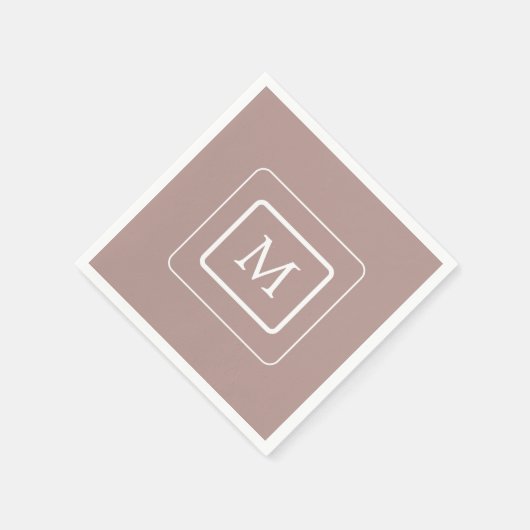 Minimalistische Stormy Blush | Monogram papieren s Servet (Hoek)