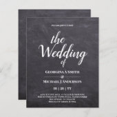 Minimalistische STOUTE TYPOGRAFIE Trouwkaarten (Voorkant / Achterkant)