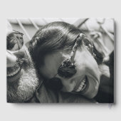 Minimalistische stoutmoedigheid nog lang en gelukk gastenboek (Achterkant)