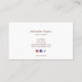 Minimalistische strand waterverf social media visitekaartje (Achterkant)