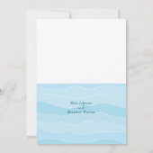 Minimalistische strandbestemming bruiloft kaart (Achterkant)