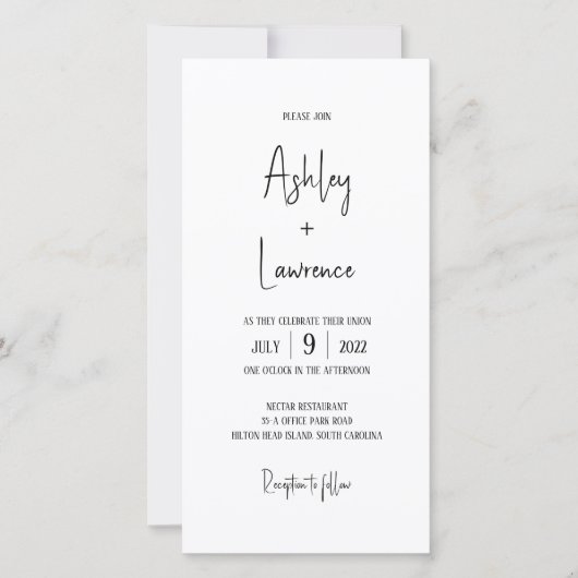 Minimalistische streep · Clean Modern Script uitno (Voorkant)