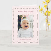 Minimalistische strikfoto vakantiekaart opgevouwen kaart (Gele Bloem)