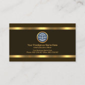 Minimalistische striktere gouden lijnen importeren visitekaartje (Achterkant)